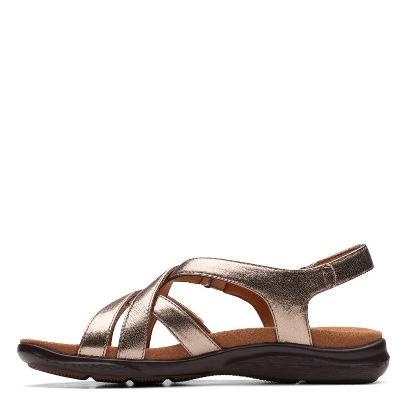 26170987 Womens Clarks Kitly Go Sandal Metallic 4