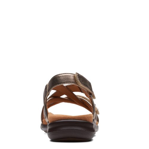 26170987 Womens Clarks Kitly Go Sandal Metallic 5