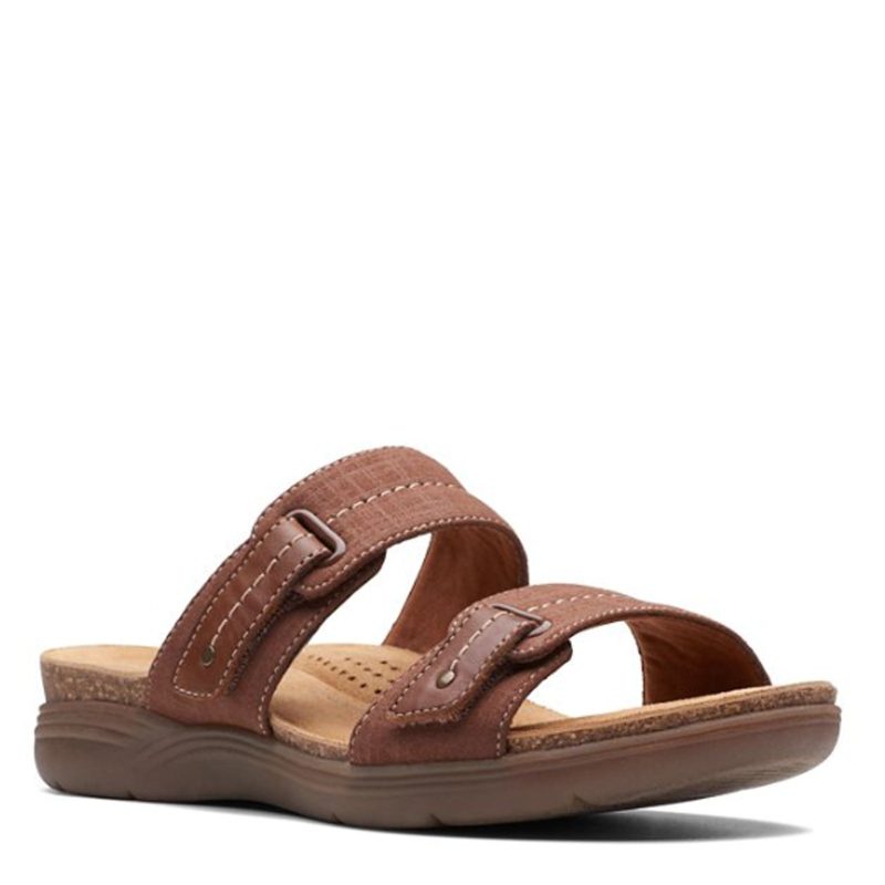 26172738 Womens Clarks April Dusk Sandal Dark Tan