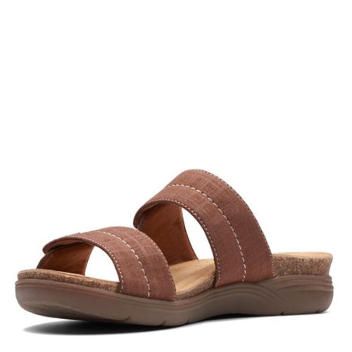 26172738 Womens Clarks April Dusk Sandal Dark Tan 3