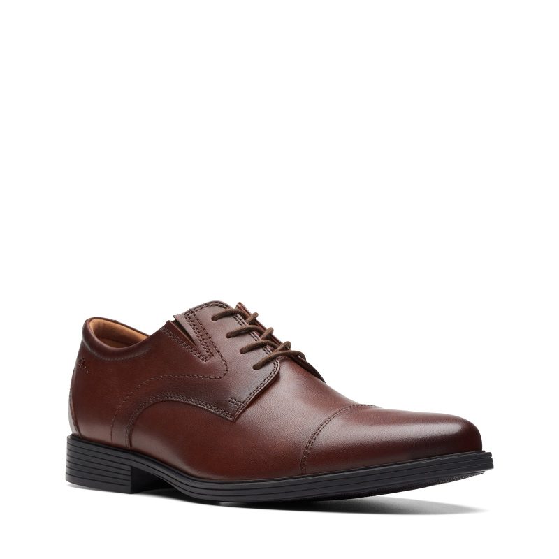 26174471 Mens Clarks Whiddon Cap Toe Oxford Mahogany