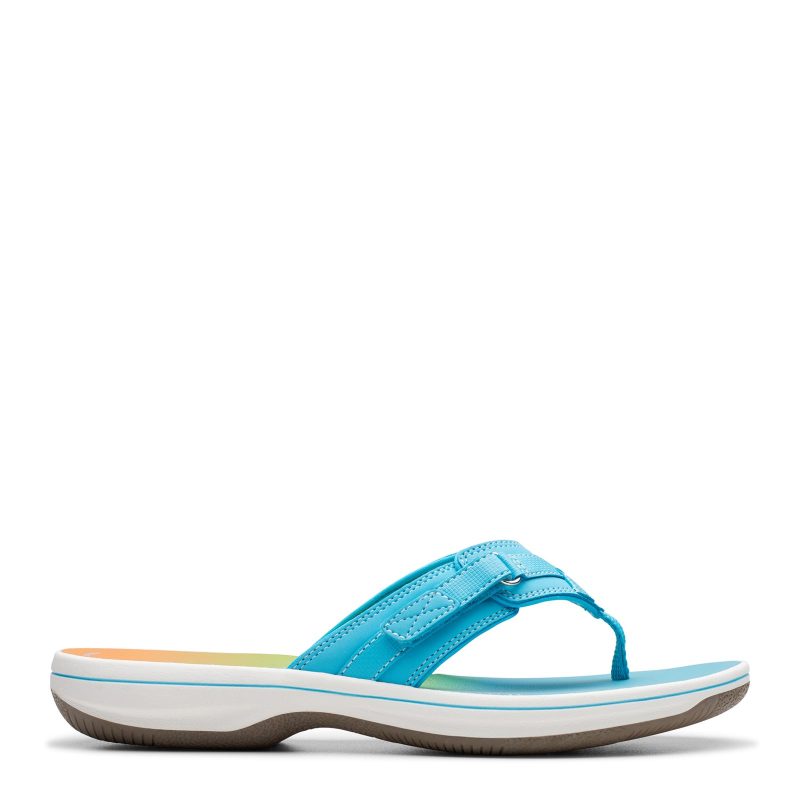 26178113 Womens Clarks Breeze Sea Sandal Turquoise Ombre 1