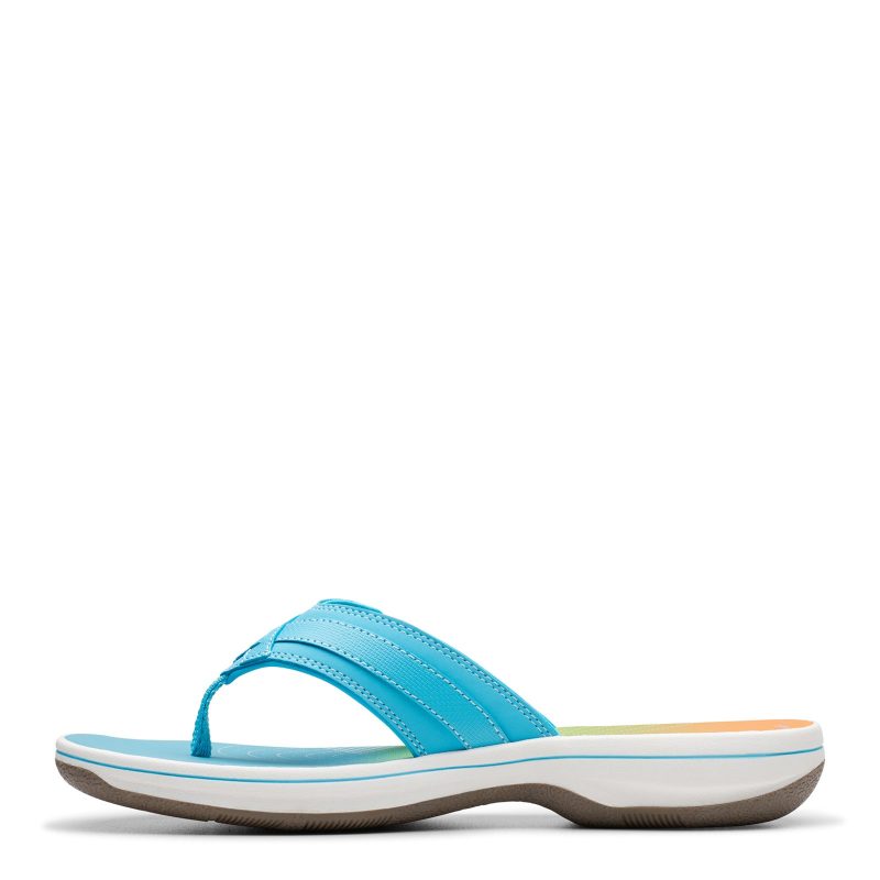 26178113 Womens Clarks Breeze Sea Sandal Turquoise Ombre 2