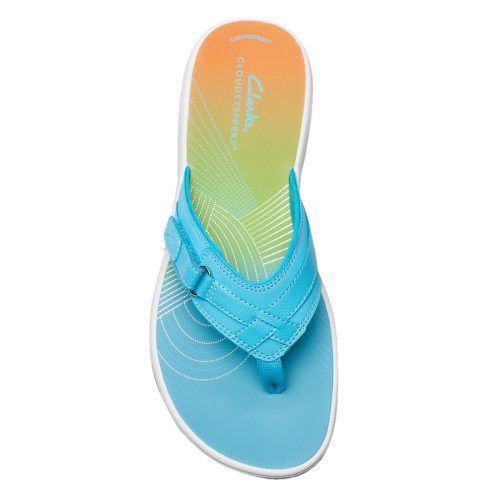 26178113 Womens Clarks Breeze Sea Sandal Turquoise Ombre 4