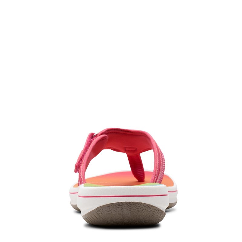 26178114 Womens Clarks Breeze Sea Sandal Bright Pink Ombre 3