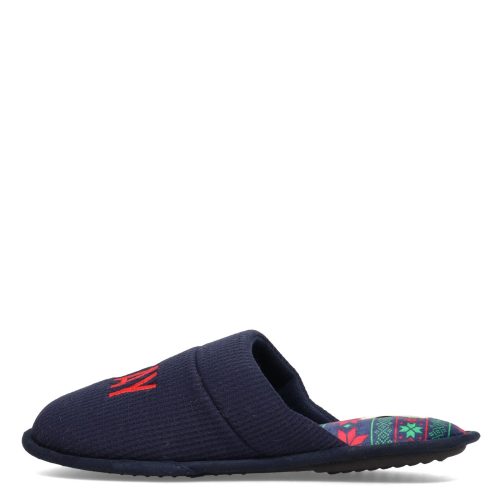 26436 00420 Mens Deafoams Tyler Holiday Scuff Slipper Navy 3