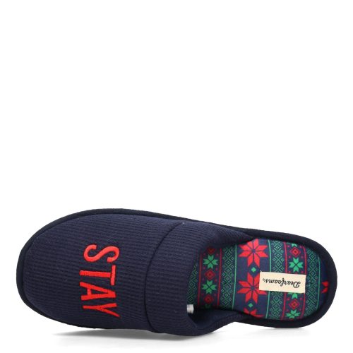 26436 00420 Mens Deafoams Tyler Holiday Scuff Slipper Navy 5