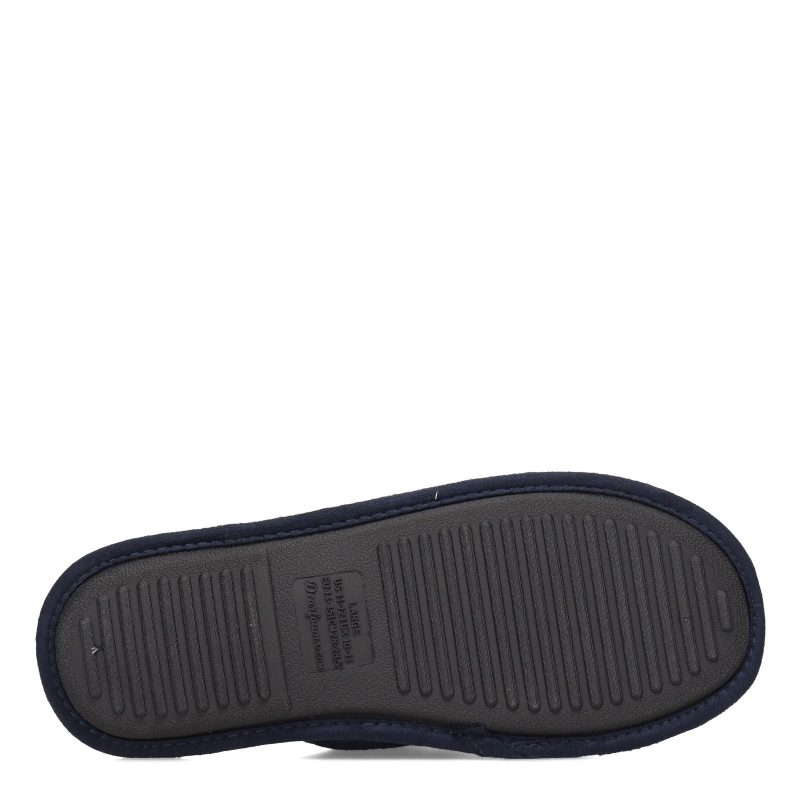 26436 00420 Mens Deafoams Tyler Holiday Scuff Slipper Navy 6