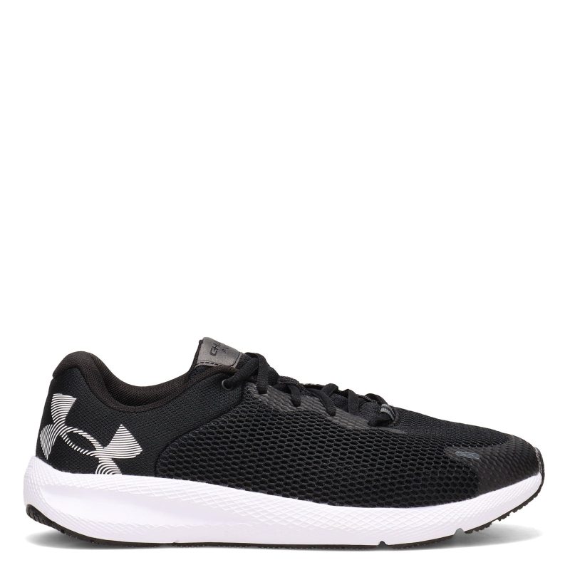 3024143 002 Womens Under Armour Charged Pursuit 2 Running Shoe Black White 1