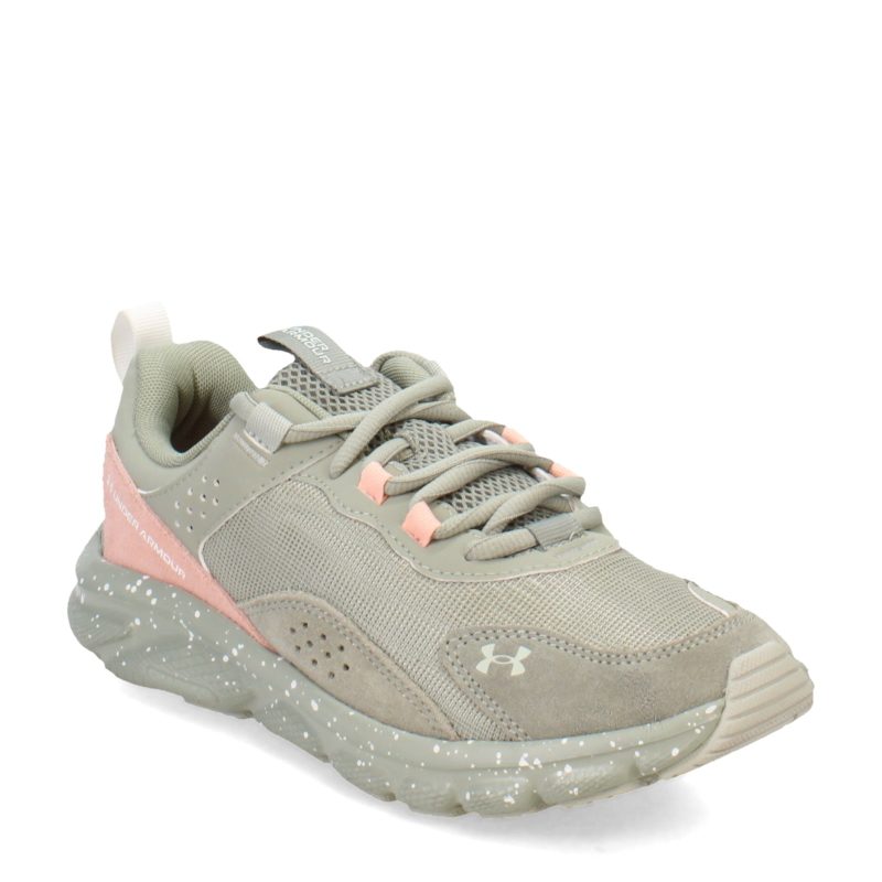 3025751 301 Womens Under Armour Verssert Running Shoe Grove Green Pink Fizz White e3872ffd 0bbb 4376 bac0 11fadb018fa1