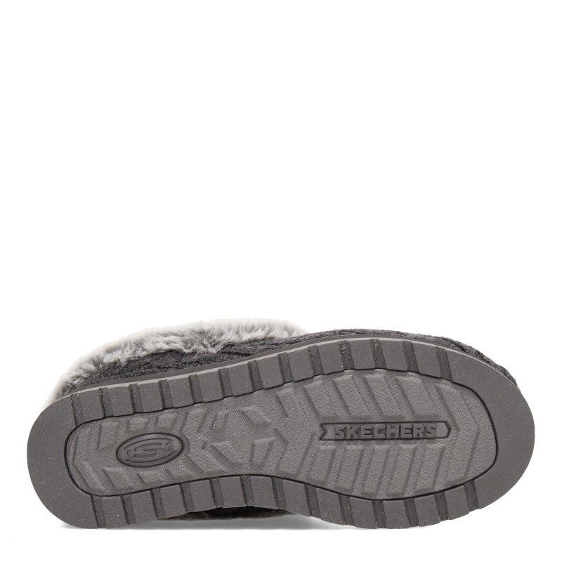 31204 W Ccl Womens Skechers Keepsakes Ice Angel Slip On Wide Width Charcoal 6