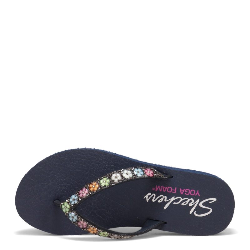 31559 Nvy Womens Skechers Meditation Daisy Delight Sandal Navy 5