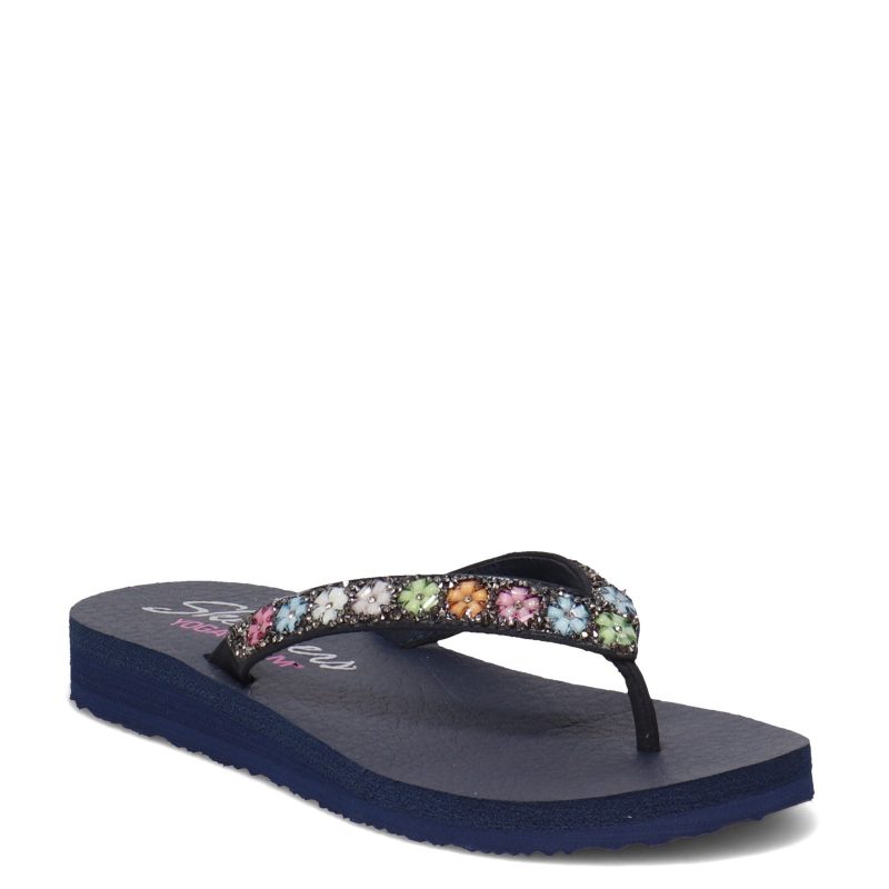 31559 Nvy Womens Skechers Meditation Daisy Delight Sandal Navy c7e24805 ac7e 4c82 a1b5 d70c2456e2d4