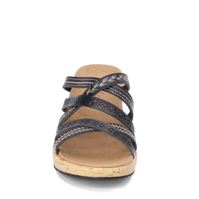 31714 Blk Womens Skechers Cali Beverlee Tiger Posse Sandal Black 2