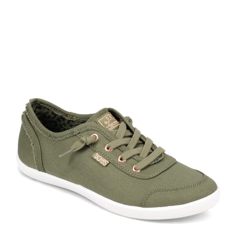 33492 Olv Womens Skechers Bobs B Cute Sneaker Olive