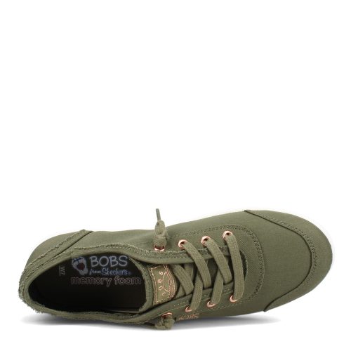 33492 Olv Womens Skechers Bobs B Cute Sneaker Olive 5