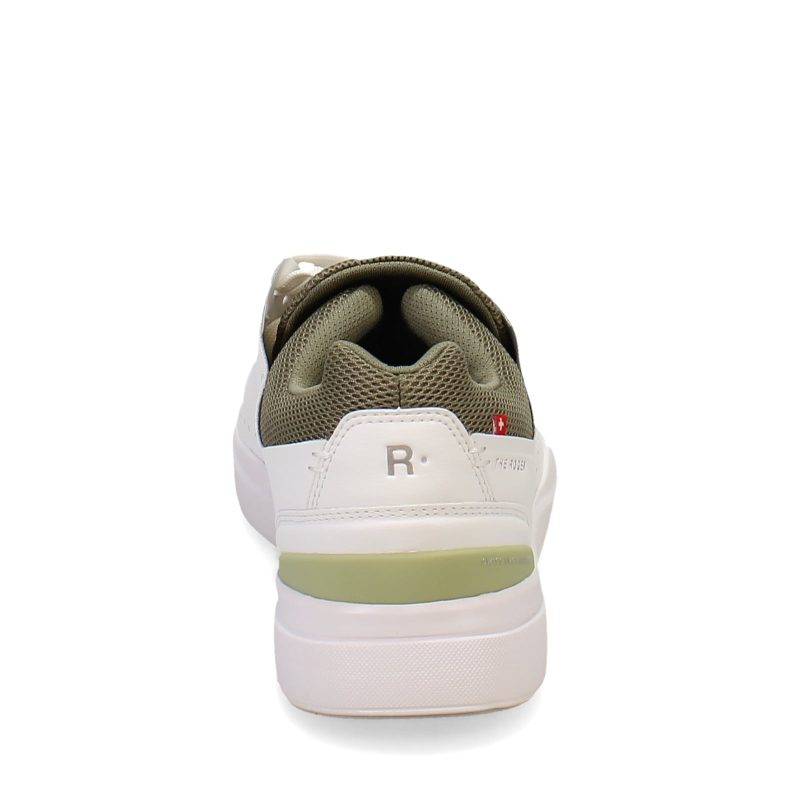 3MD10641528 Mens On Running The Roger Advantage Tennis Shoe White Olive 4