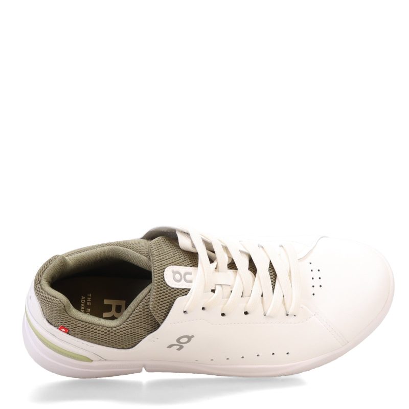 3MD10641528 Mens On Running The Roger Advantage Tennis Shoe White Olive 5