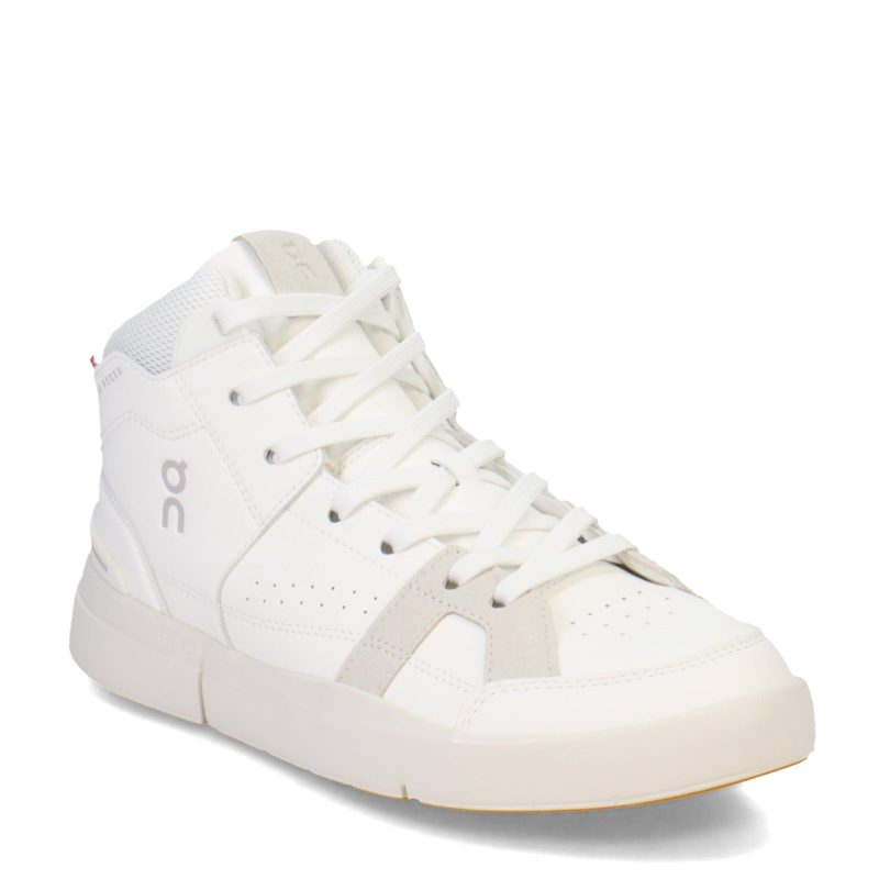 3MD11140248 Mens On Running The Roger Clubhouse Mid Tennis Shoe White Sand