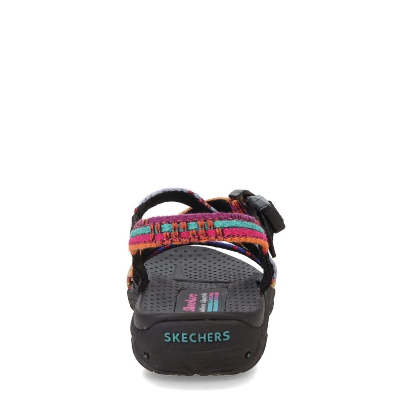 41113 BMLT Womens Skechers Reggae Sew Me Sandal Black Multi 4