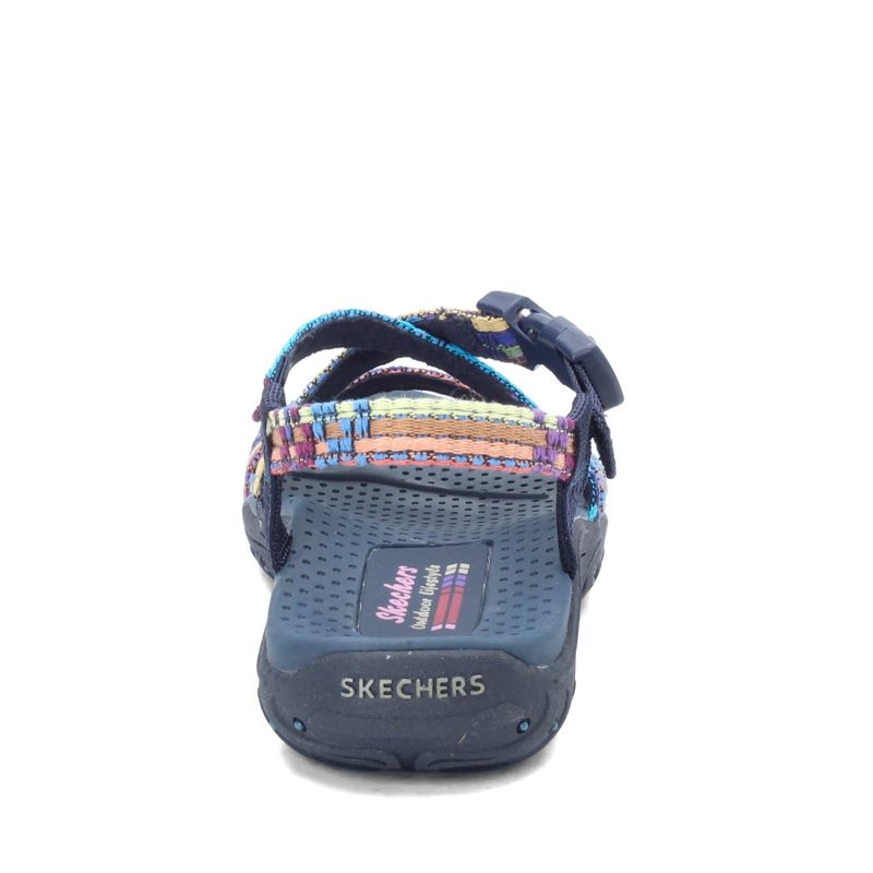 41113 Nvmt Womens Skechers Reggae Sew Me Sandal Navy 4