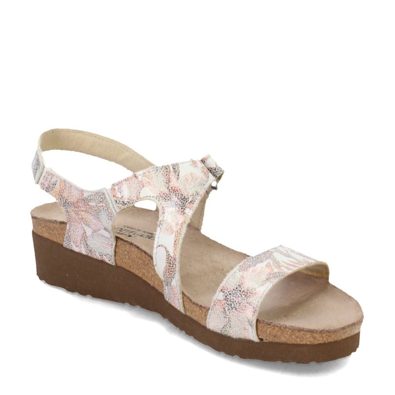 4421 HAJ Womens Naot Pamela Sandal White Floral