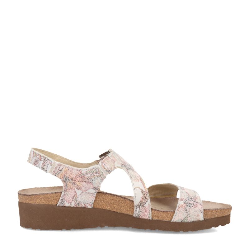 4421 HAJ Womens Naot Pamela Sandal White Floral 1