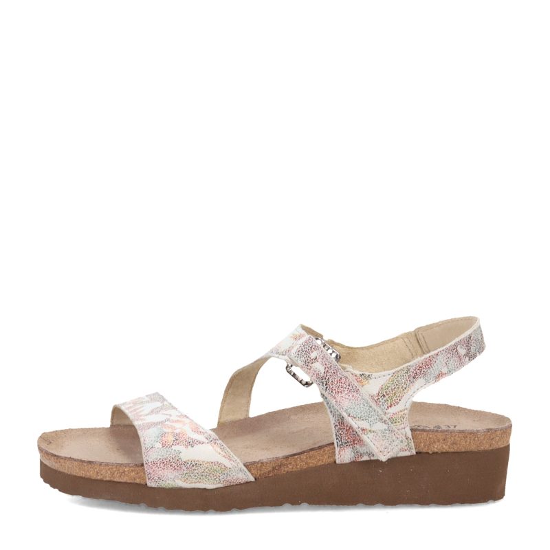 4421 HAJ Womens Naot Pamela Sandal White Floral 3