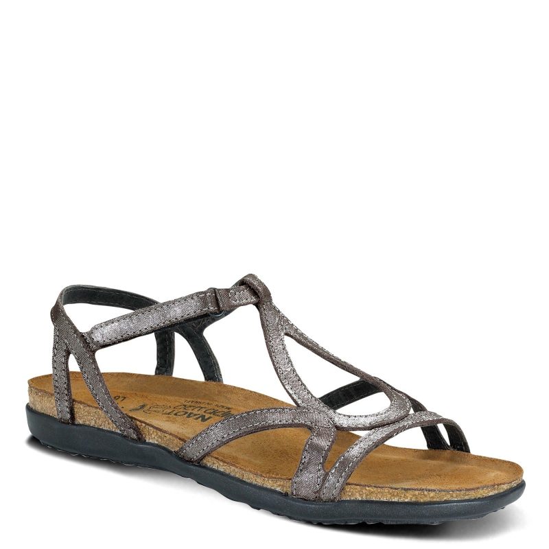 4710 B33 Womens Naot Dorith Sandal Silver Dark 50a12557 780d 4443 af46 e66d2463d4c3