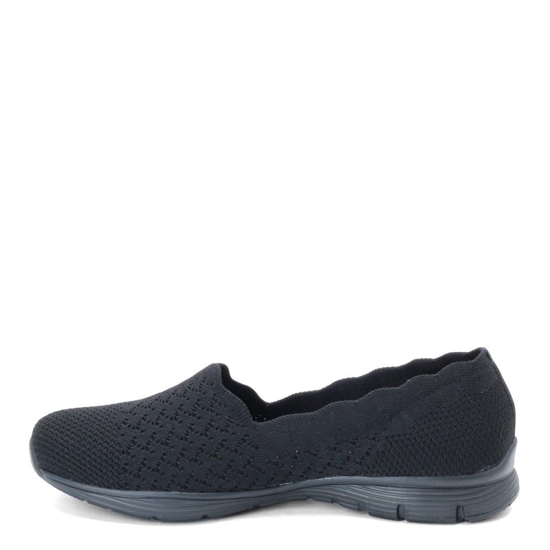 49481 Bbk Womens Skechers Seager Stat Slip On Black 3