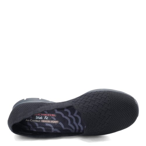 49481 Bbk Womens Skechers Seager Stat Slip On Black 5