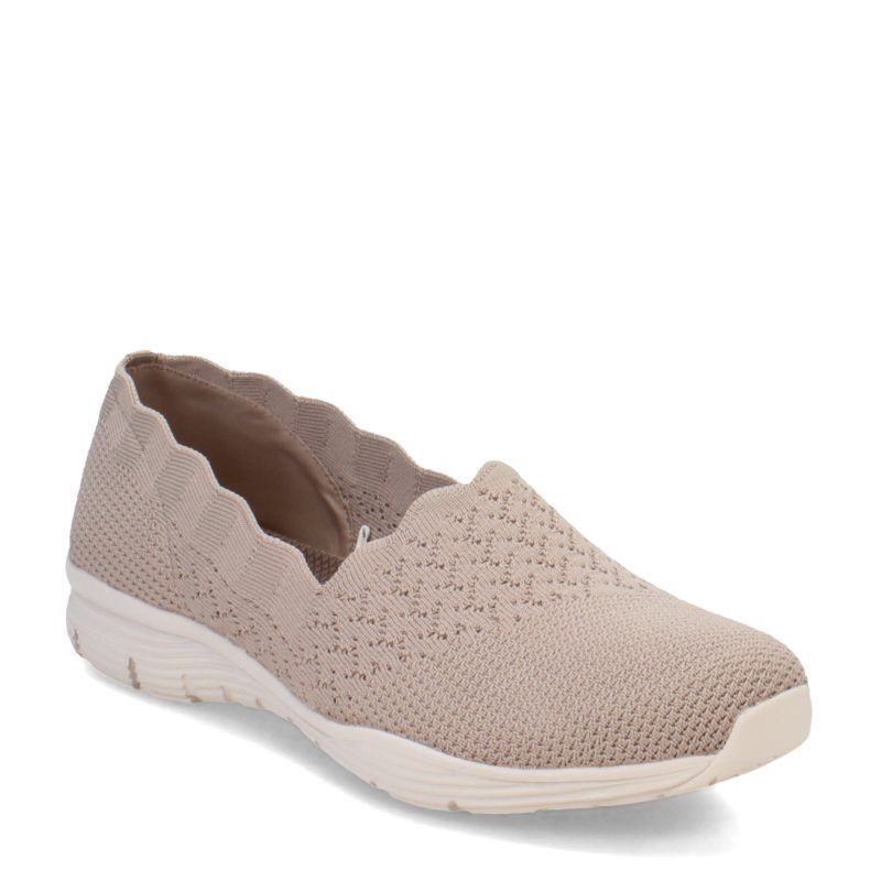 49481 TPE Womens Skechers Seager Stat Slip On Taupe