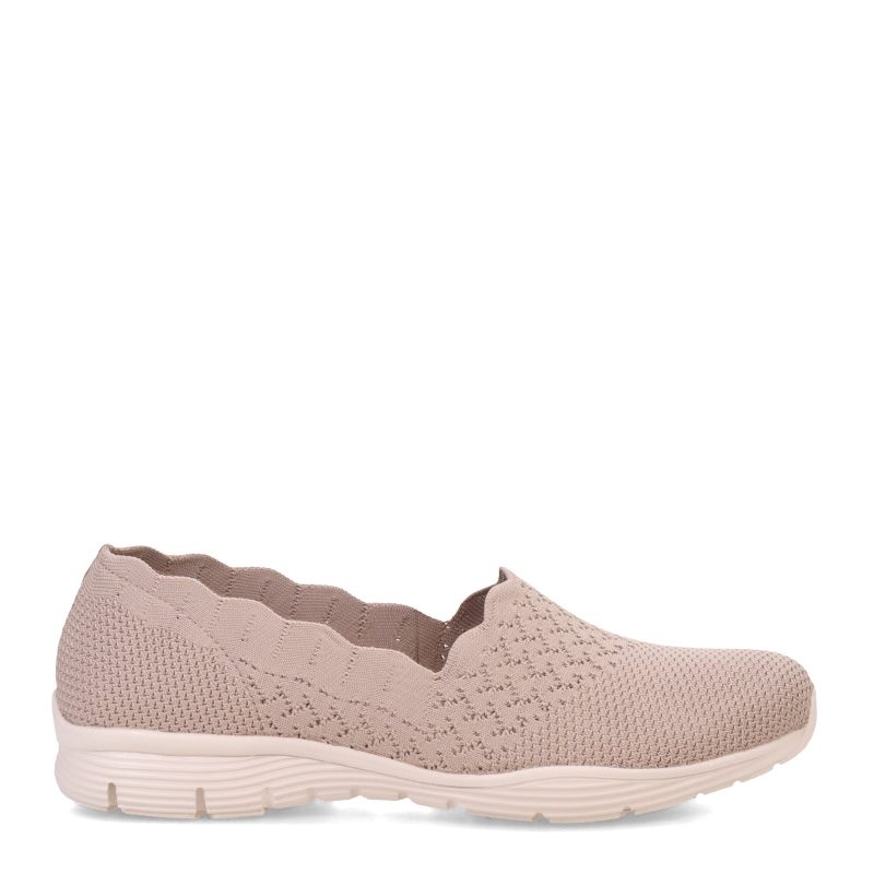 49481 TPE Womens Skechers Seager Stat Slip On Taupe 1