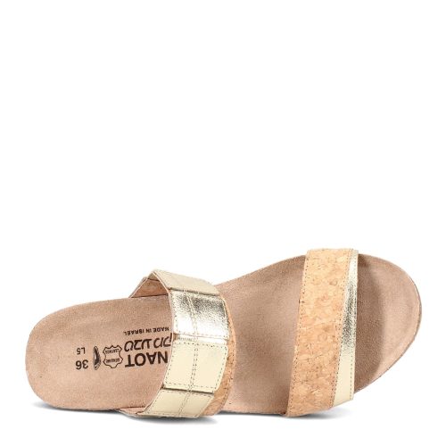 5051 Ye1 Womens Naot Royalty Sandal Cork Gold 5