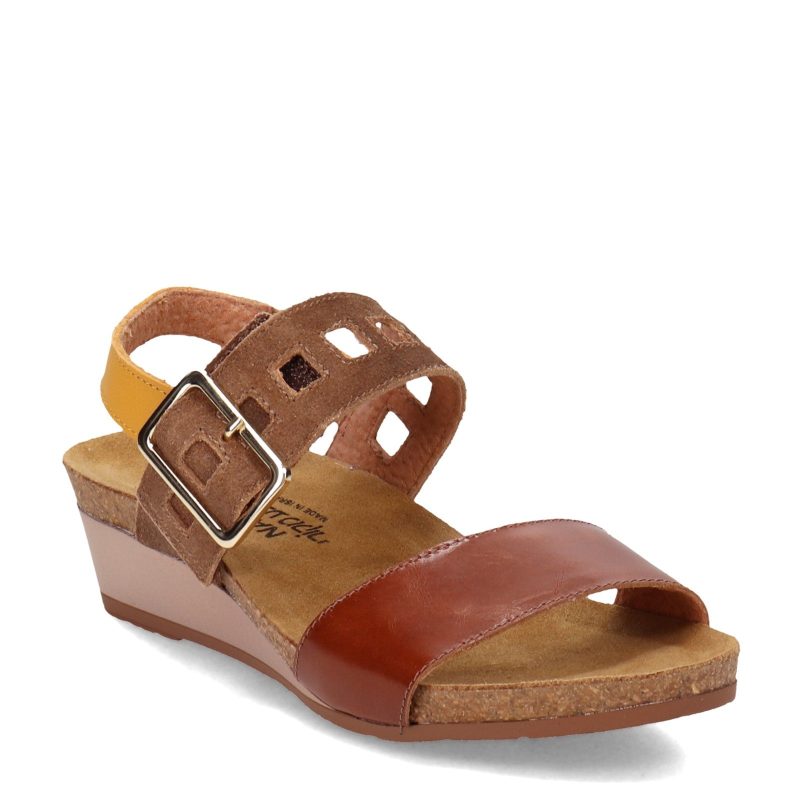 5052 SLW Womens Naot Dynasty Sandal Brown Marigold