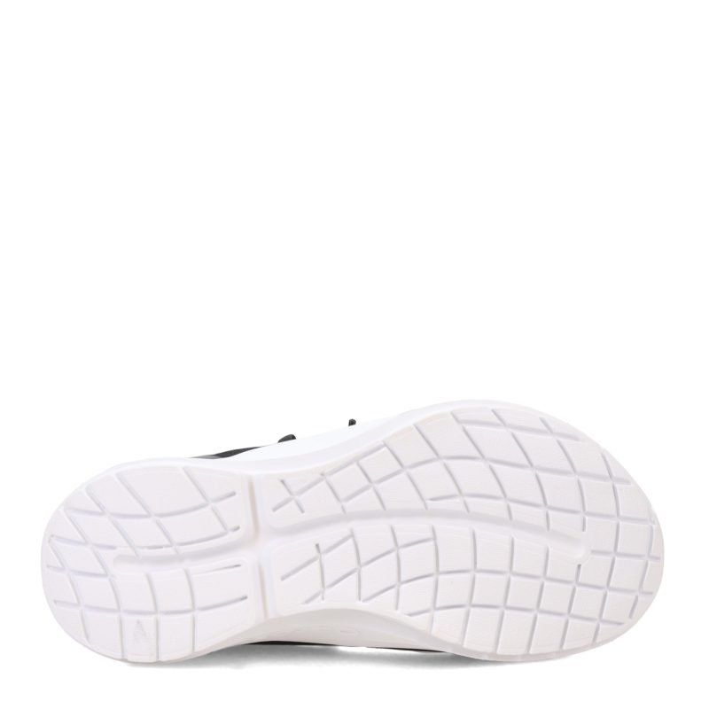 5076 WHTBLK Womens Oofos O Omg Sport Ls Sneaker White Black 6