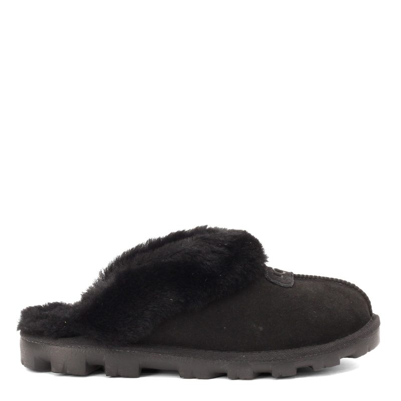 5125 Blk Womens Ugg Coquette Slipper Black 1