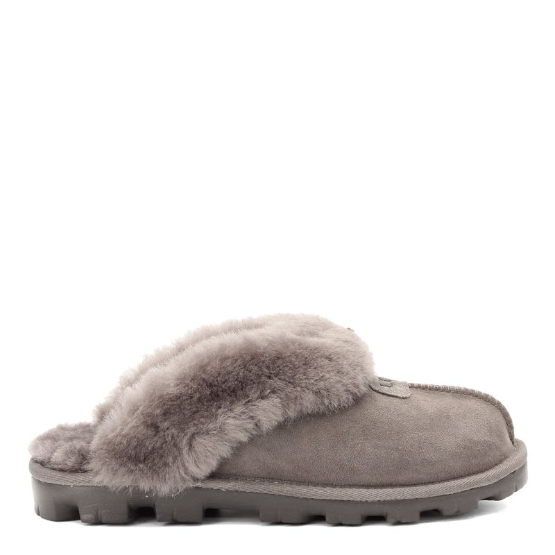 5125 Grey Womens Ugg Coquette Slipper Grey 1