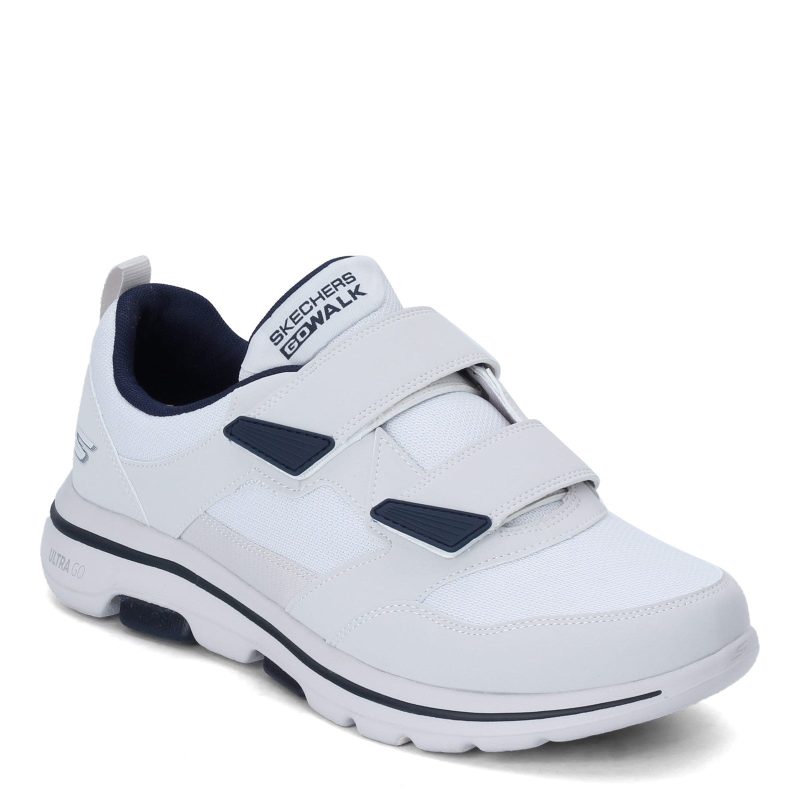 55515 Eww Wnv Mens Skechers G Owalk 5 Wistful Sneaker Wide Width White Navy