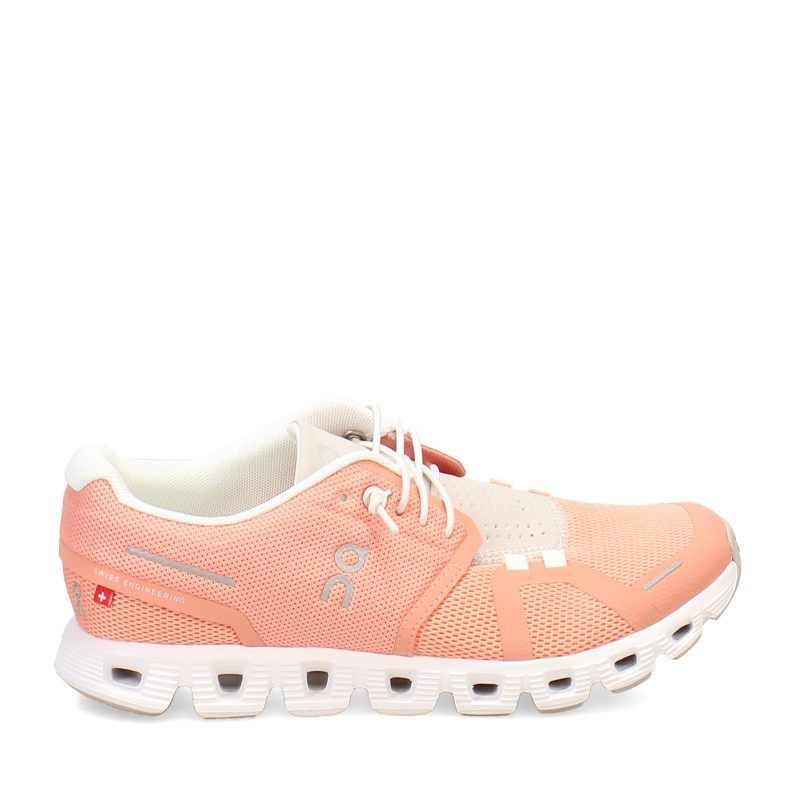 5997765 Womens On Running Cloud 5 Running Shoe Flamingo Pearl 1