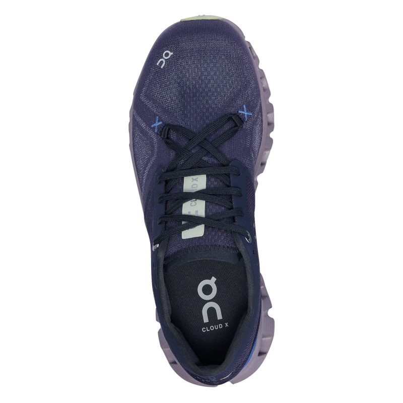 6098689 Womens On Running Cloud X 3 Running Shoe Midnightheron 4