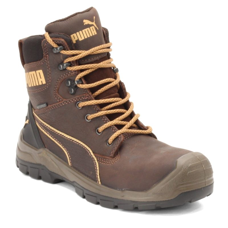 630655 Mens Puma Safety Conquest 7 Inch Ctx Waterproof Boot Brown