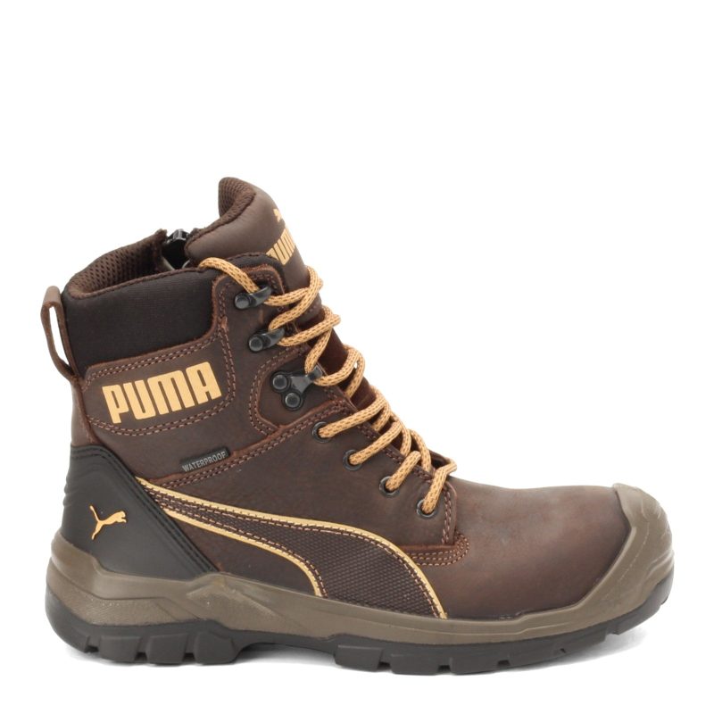 630655 Mens Puma Safety Conquest 7 Inch Ctx Waterproof Boot Brown 1