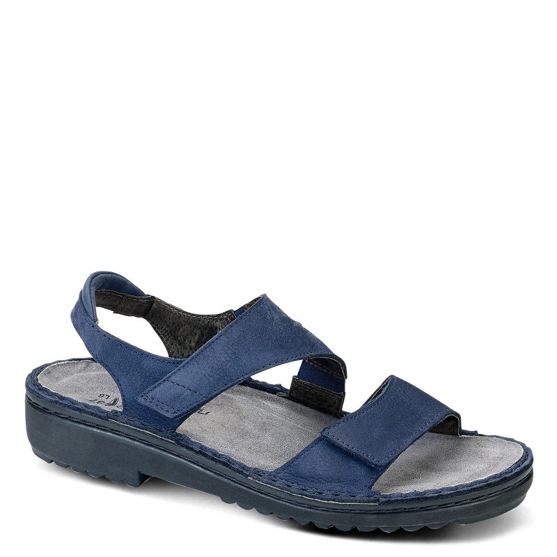 63082 D74 Womens Naot Enid Sandal Navy Nubuck ee253fab 4150 42df 8630 a9a64dddb583