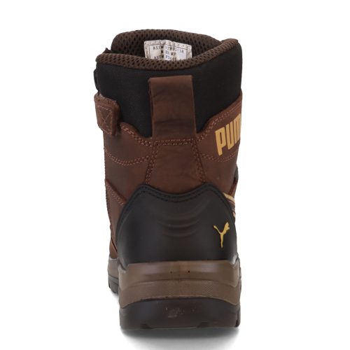 630915 Mens Puma Conquest 7 Inch Soft Toe Work Boot Brown 4