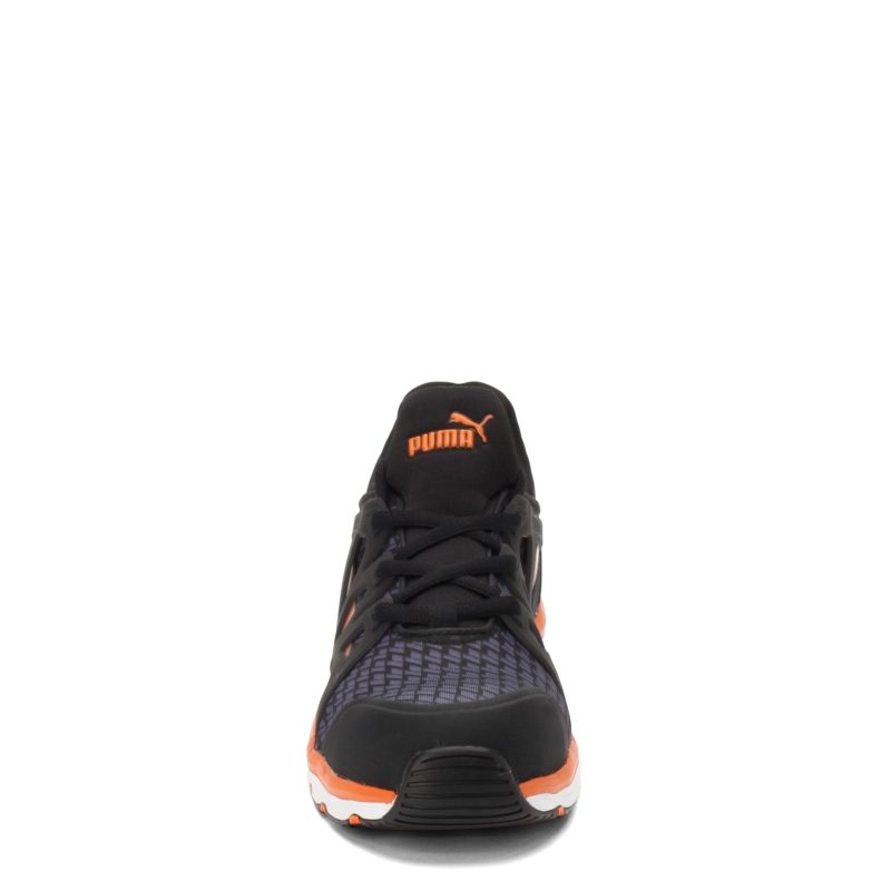 633875 Mens Puma Rush 20 Mid Sd Composite Toe Work Shoe Black Orange 2