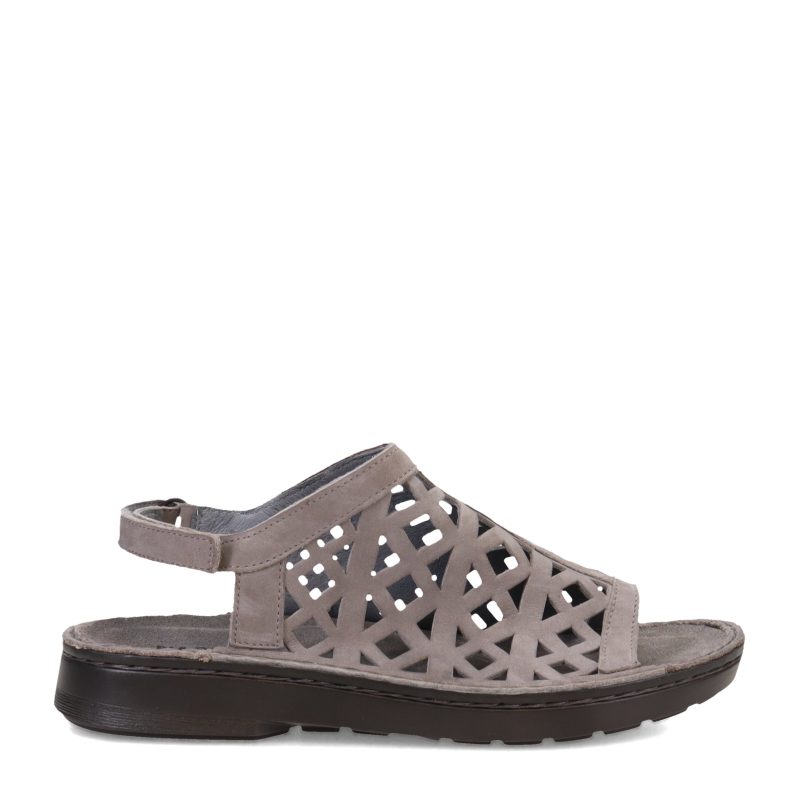 63417 BA8 Womens Naot Amadora Sandal Grey Nubuck 1