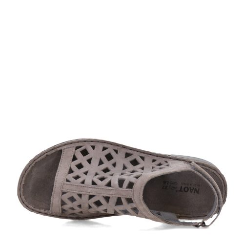 63417 BA8 Womens Naot Amadora Sandal Grey Nubuck 5