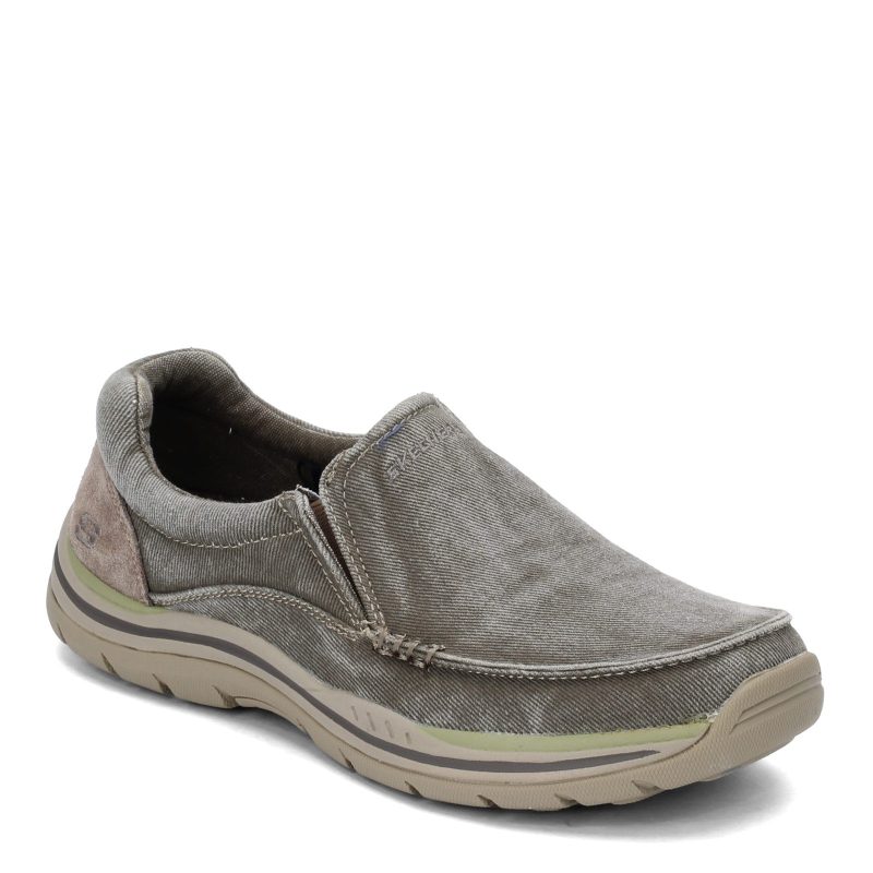 64109 Ew Khk Mens Skechers Expected Avillo Slip On Shoe Khaki