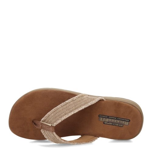 64152 TAN Mens Skechers Relaxed Fit Supreme Bosnia Sandal Tan 5